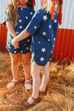 Load image into Gallery viewer, NAVY STARS • kids shorts set