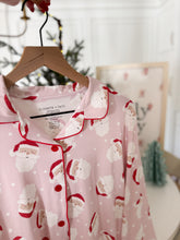 Load image into Gallery viewer, HEY SANTA • button down pj&#39;s (women + youth) two-piece PINK