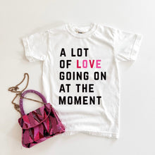 Load image into Gallery viewer, A LOT OF LOVE GOING ON  • sequin sleeve tee (women + kids) (SALE)
