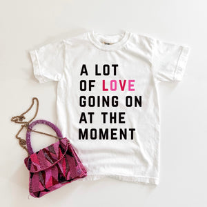 A LOT OF LOVE GOING ON  • sequin sleeve tee (women + kids) (SALE)