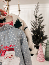 Load image into Gallery viewer, SEQUIN SANTA • kids denim jacket