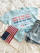 Load image into Gallery viewer, LAND OF THE FREE • tee (women + kids) BLUE (FLASH)