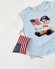 Load image into Gallery viewer, USA BEAR • color block tee (women)