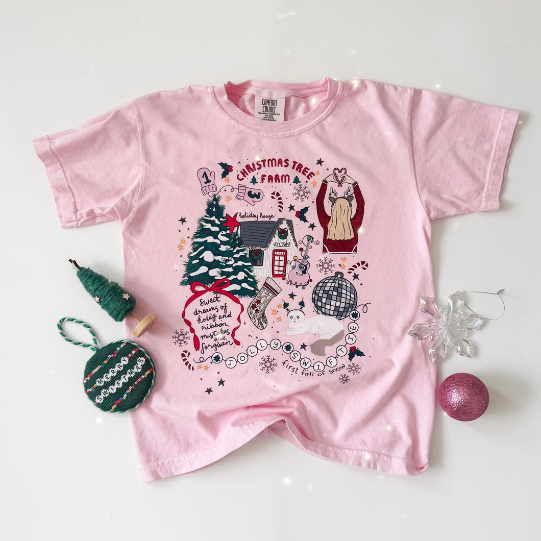 JOLLY SWIFTIE • heavyweight tee (women + kids) pink