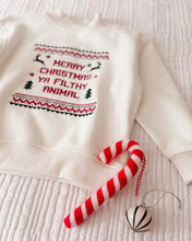 Load image into Gallery viewer, MERRY CHRISTMAS YA FILTHY ANIMAL • embroidered pullover (adults +kids)