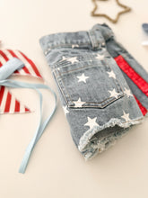 Load image into Gallery viewer, AMERICAN BEAUTY denim sequin shorts (women + kids) FLASH