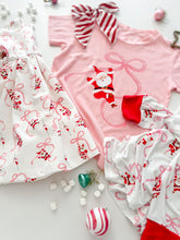 Load image into Gallery viewer, SANTA + BOWS• pajamas (baby, kids, youth)