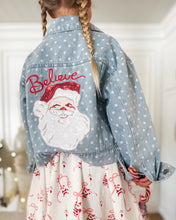 Load image into Gallery viewer, SEQUIN SANTA • kids denim jacket