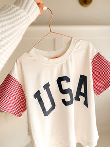 GINGHAM USA • women's tee (flash)
