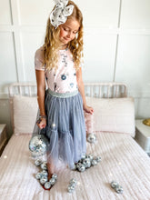 Load image into Gallery viewer, MIDI TULLE SKIRT • gray skies (flash)