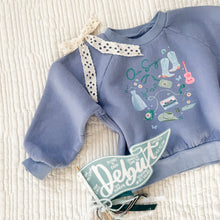 Load image into Gallery viewer, OUR SONG • kids blue pullover