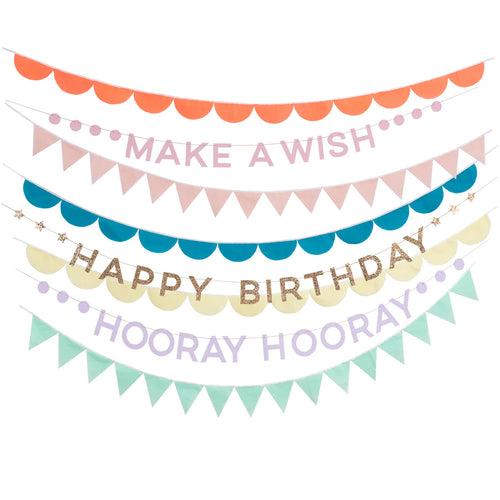 Rainbow Birthday Garlands by Meri Meri