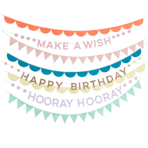 Rainbow Birthday Garlands by Meri Meri
