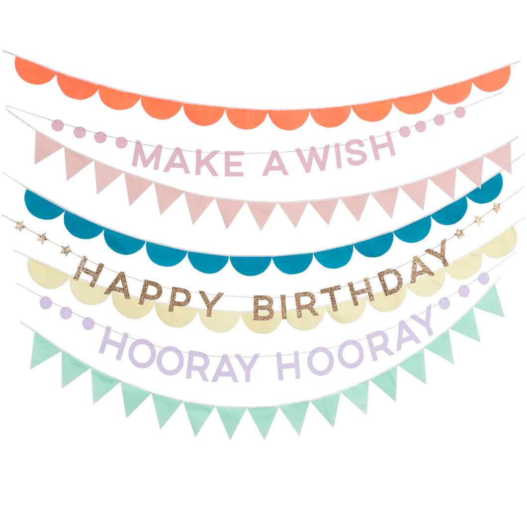 Rainbow Birthday Garlands by Meri Meri