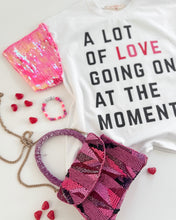 Load image into Gallery viewer, A LOT OF LOVE GOING ON  • sequin sleeve tee (women + kids) (SALE)