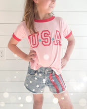 Load image into Gallery viewer, AMERICAN BEAUTY denim sequin shorts (women + kids) FLASH