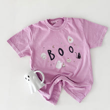 Load image into Gallery viewer, SPOOKY PALS • heavyweight tee (women + kids) lilac