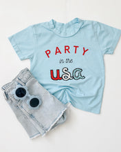Load image into Gallery viewer, PARTY IN THE USA • women's heavyweight tee (blue or white)