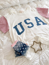 Load image into Gallery viewer, GINGHAM USA • women&#39;s tee (flash)