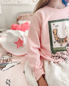 LUCKY • pullover (women + kids) PINK (flash)