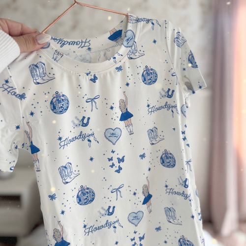WESTERN• kids bamboo short sleeve pjs (two-piece) (SALE)