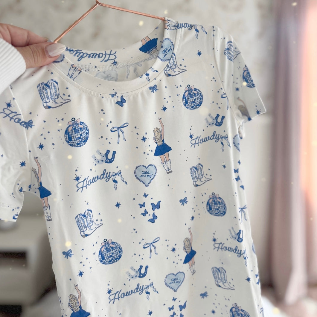 WESTERN• kids bamboo short sleeve pjs (two-piece) (SALE)