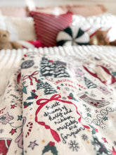 Load image into Gallery viewer, HOLLY &amp; RIBBON • sherpa blanket