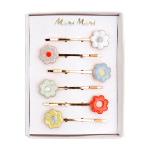 Daisy Enamel Hair Slides by Meri Meri