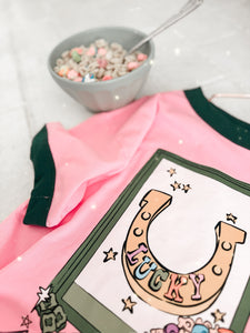LUCKY • pullover (women + kids) PINK (flash)