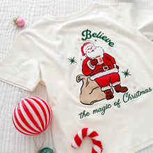 Load image into Gallery viewer, SANTA BELIEVE • embroidered tee (women's)