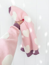 Load image into Gallery viewer, FUZZY HEARTS • oversized cardigan (women + kids)