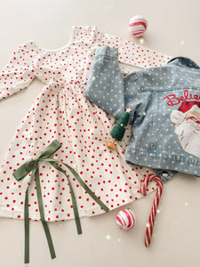 SEQUIN SANTA • kids denim jacket