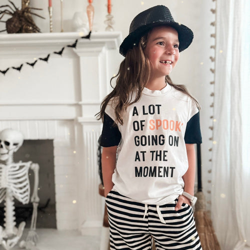 A LOT OF SPOOKY • color block tee (women + kids) SALE