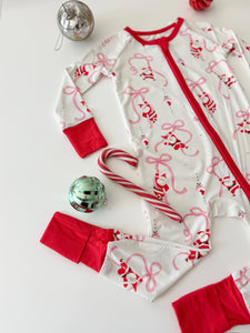 SANTA + BOWS• pajamas (baby, kids, youth)