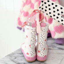 Load image into Gallery viewer, CONFETTI HEARTS • rain boots