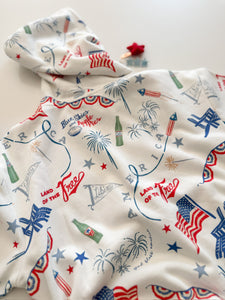 AMERICAN SUMMER • pullover hoodie (women + kids) flash