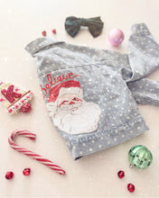 Load image into Gallery viewer, SEQUIN SANTA • kids denim jacket