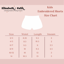 Load image into Gallery viewer, SANTA BELIEVE • embroidered shorts (women + kids)