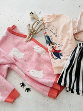 Load image into Gallery viewer, COME, WE FLY • tee (women + babies + kids) in peach • restock coming soon