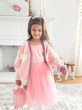 Load image into Gallery viewer, FUZZY HEARTS • oversized cardigan (women + kids)