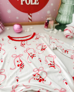 SANTA + BOWS• pajamas (baby, kids, youth)