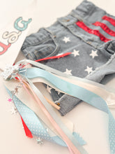 Load image into Gallery viewer, AMERICAN BEAUTY denim sequin shorts (women + kids) FLASH