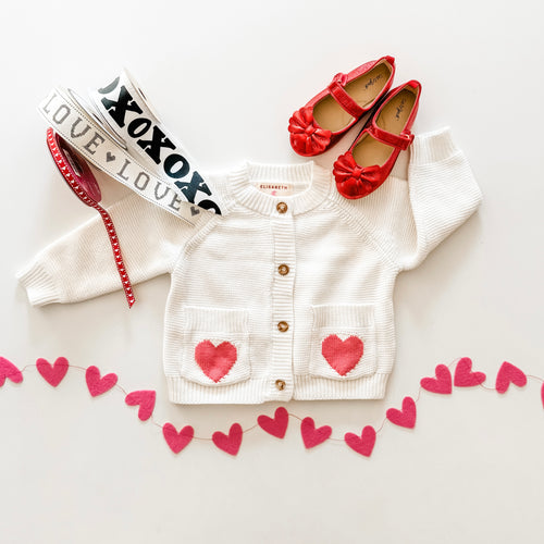 POCKET FULL OF LOVE • kids cardigan sweater FLASH