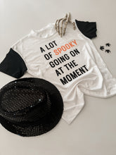 Load image into Gallery viewer, A LOT OF SPOOKY • color block tee (women + kids) SALE