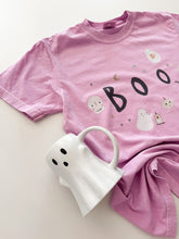 Load image into Gallery viewer, SPOOKY PALS • heavyweight tee (women + kids) lilac