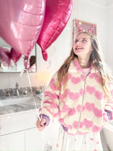 Load image into Gallery viewer, SHERPA HEARTS bomber jacket (women + kids) FLASH