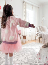 Load image into Gallery viewer, FUZZY HEARTS • oversized cardigan (women + kids)