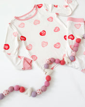 Load image into Gallery viewer, CONVERSATION HEARTS• bamboo kids pajamas (flash)