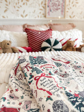 Load image into Gallery viewer, HOLLY &amp; RIBBON • sherpa blanket