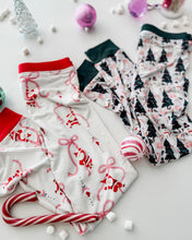 Load image into Gallery viewer, SANTA + BOWS  • women&#39;s jogger style pjs